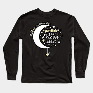 This Nonna Loves Her Grandkids To The Moon And Back Long Sleeve T-Shirt